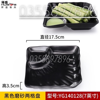 Đĩa Vuông có ngăn chấm 18cm