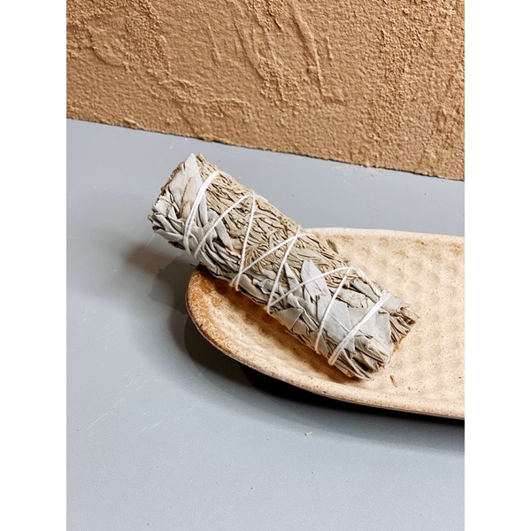 [Hàng Mỹ] California white sage mix blue sage smudge bundle. Bó xông thanh tẩy thơm nhà trắng và xô 
