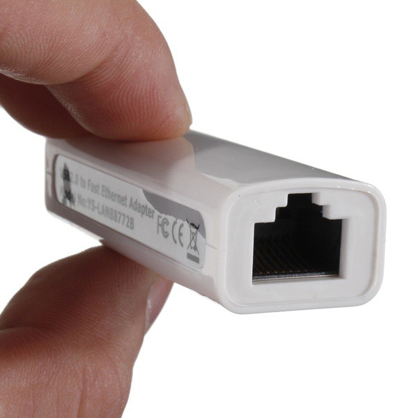 Bộ chuyển đổi USB ra LAN RJ45 (Trắng) USB 2.0 to fast Ethernet