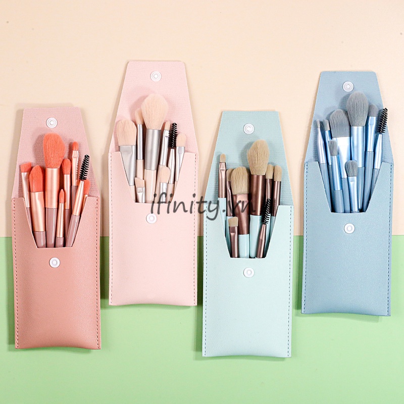 [Hàng mới về] Bộ cọ trang điểm make up cá nhân 8 cây tặng kèm túi