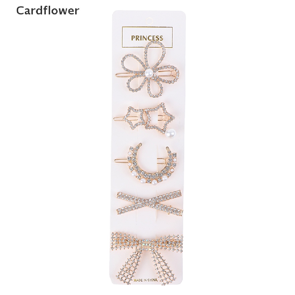 Bộ 5 Kẹp Tóc Đính Đá Thời Trang Cho Nữ