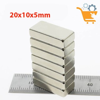 Nam châm đất hiếm 20x10x5mm lực từ n35