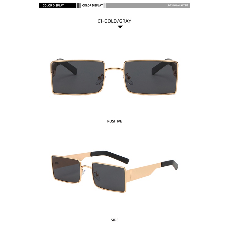 Kính mát gọng kim loại phong cách Âu Mỹ cổ điển 2021 thời trang