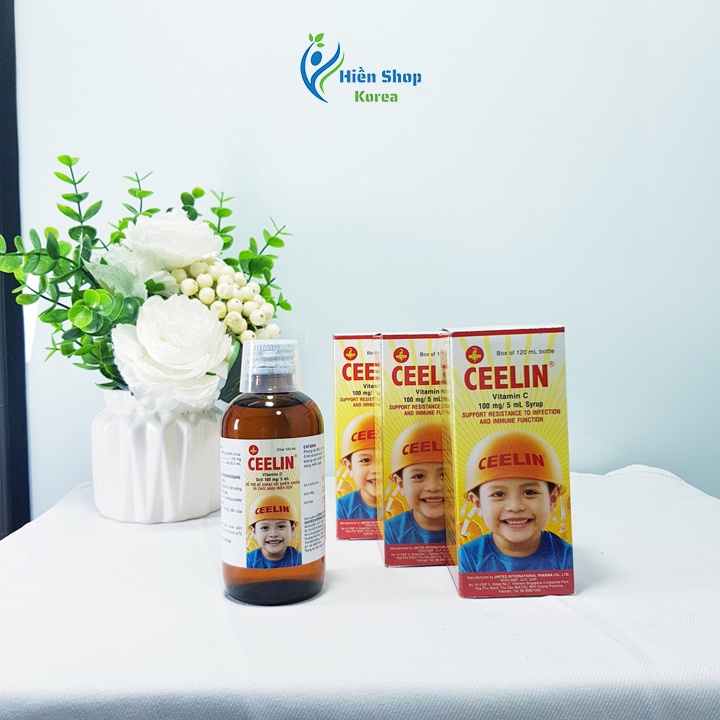 Ceelin Siro Vitamin C tăng sức đề kháng với nhiễm khuẩn và chức năng miễn dịch cho bé