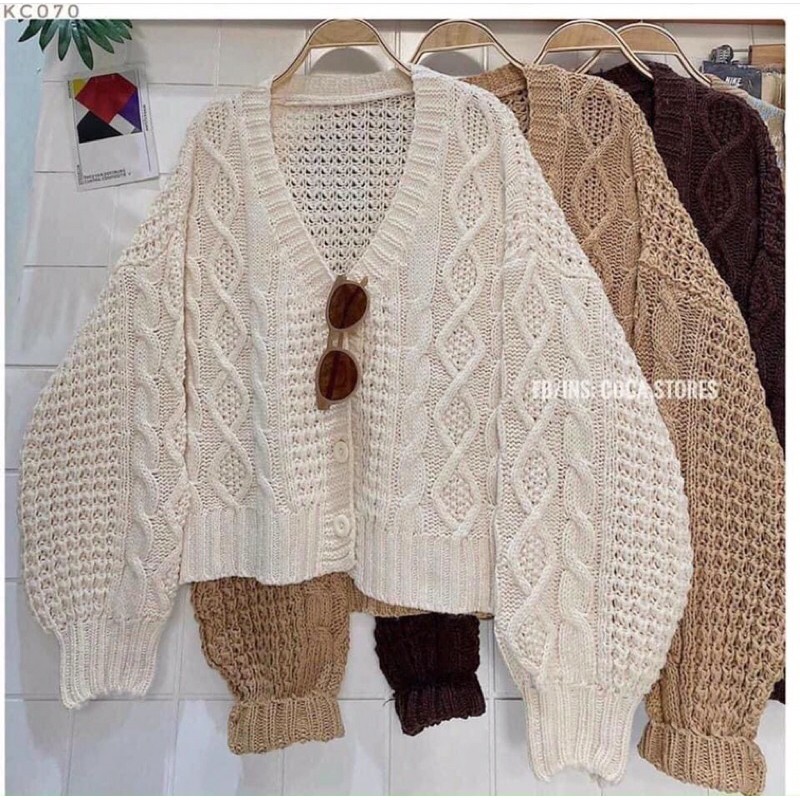 ÁO KHOÁC CArDIGAN LEN THỪNG