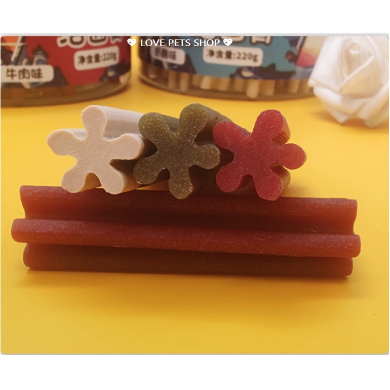 XƯƠNG GẶM CHO CHÓ SẠCH RĂNG, THƠM MIỆNG DẠNG HỘP MASTI HỘP 220GRAM - LOVE PETS SHOP