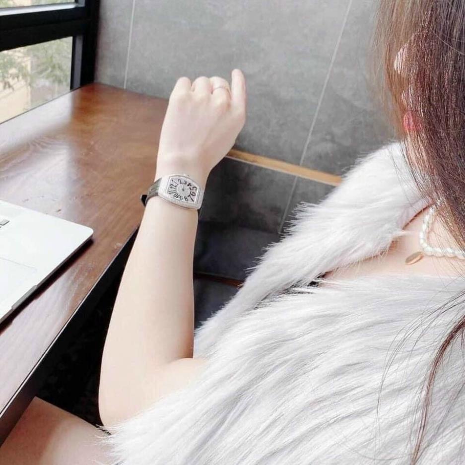 Đồng hồ nữ FM máy pin dây cao su mặt full đá cao cấp có bảo hành DHN002 Shop108 | BigBuy360 - bigbuy360.vn