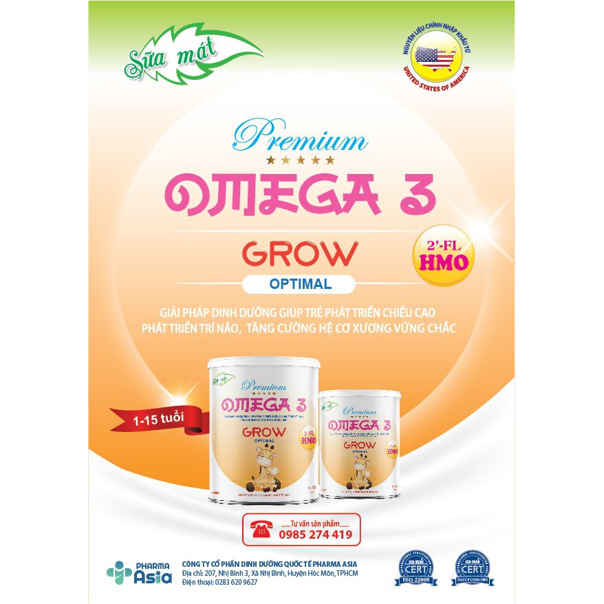 Sữa Bột (Tăng Chiều Cao )Omega 3+ Grow Optimal