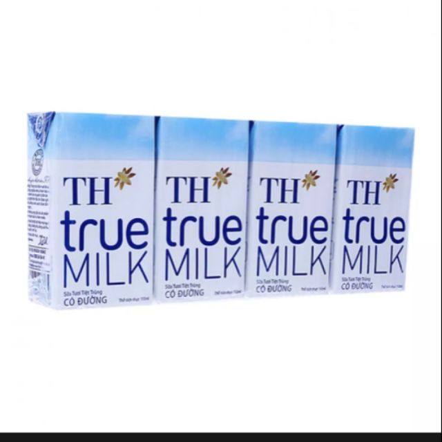 1 Lốc sữa TH có đường 110ml