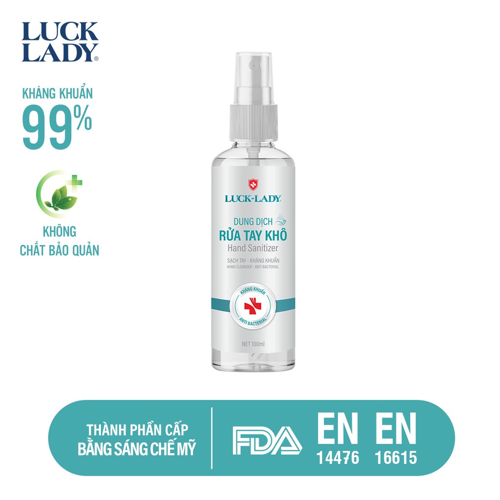 Khăn ướt ngừa hăm, chống rôm sẩy Mamamy 100 tờ/gói Combo 12 gói và 1 chai dung dịch rửa tay khô 100ml Luck Lady