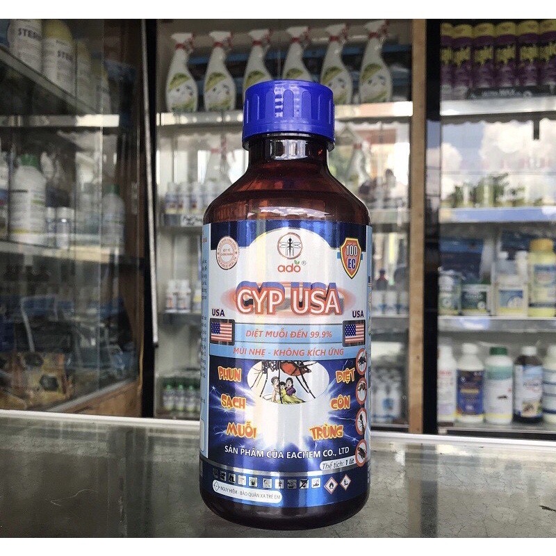 Thuốc diệt muỗi CYP USA 100EC- 1 Lít chai nhựa/ chai nhôm