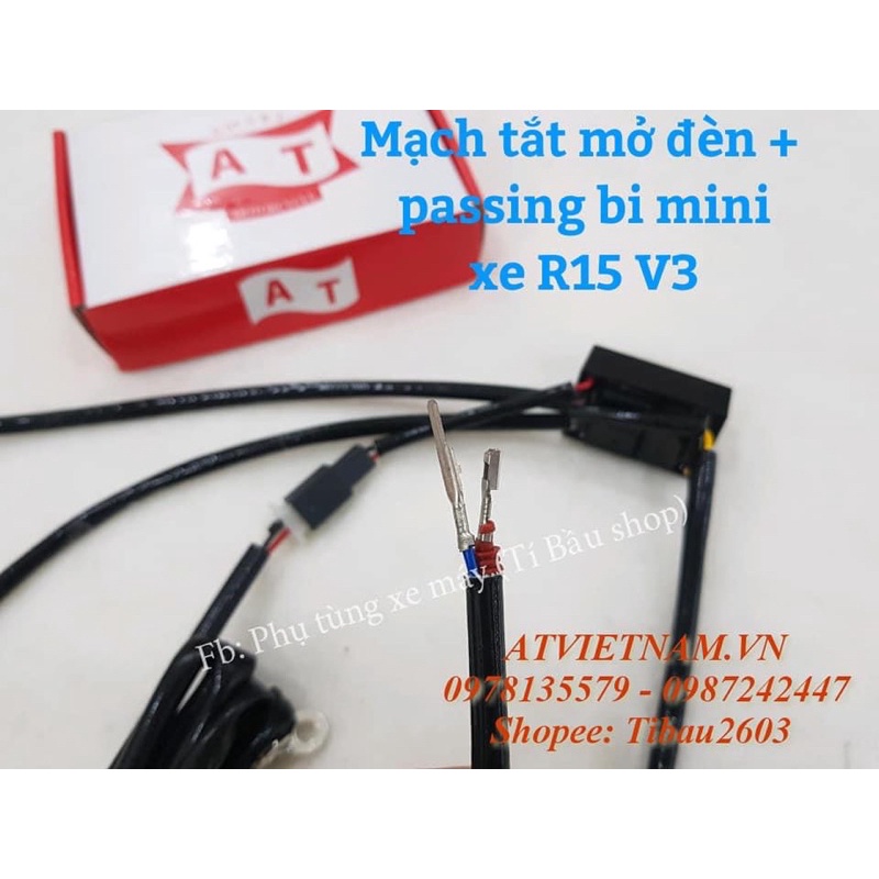 Mạch tắt mở đèn và pasing trợ sáng cho xe R15 V3