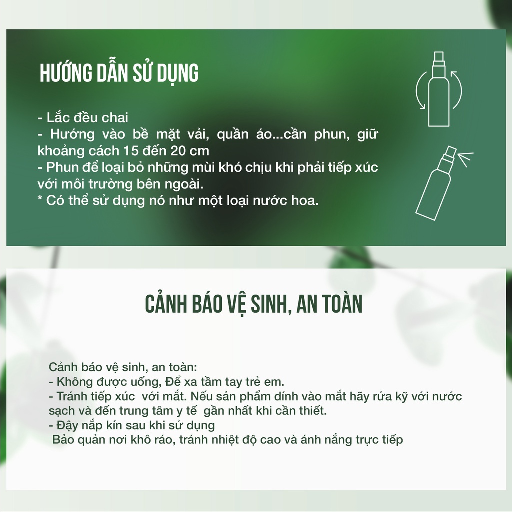Xịt Thơm Quần Áo Fluers Hương Hoa Cỏ Thanh Mát Dành Cho Nữ