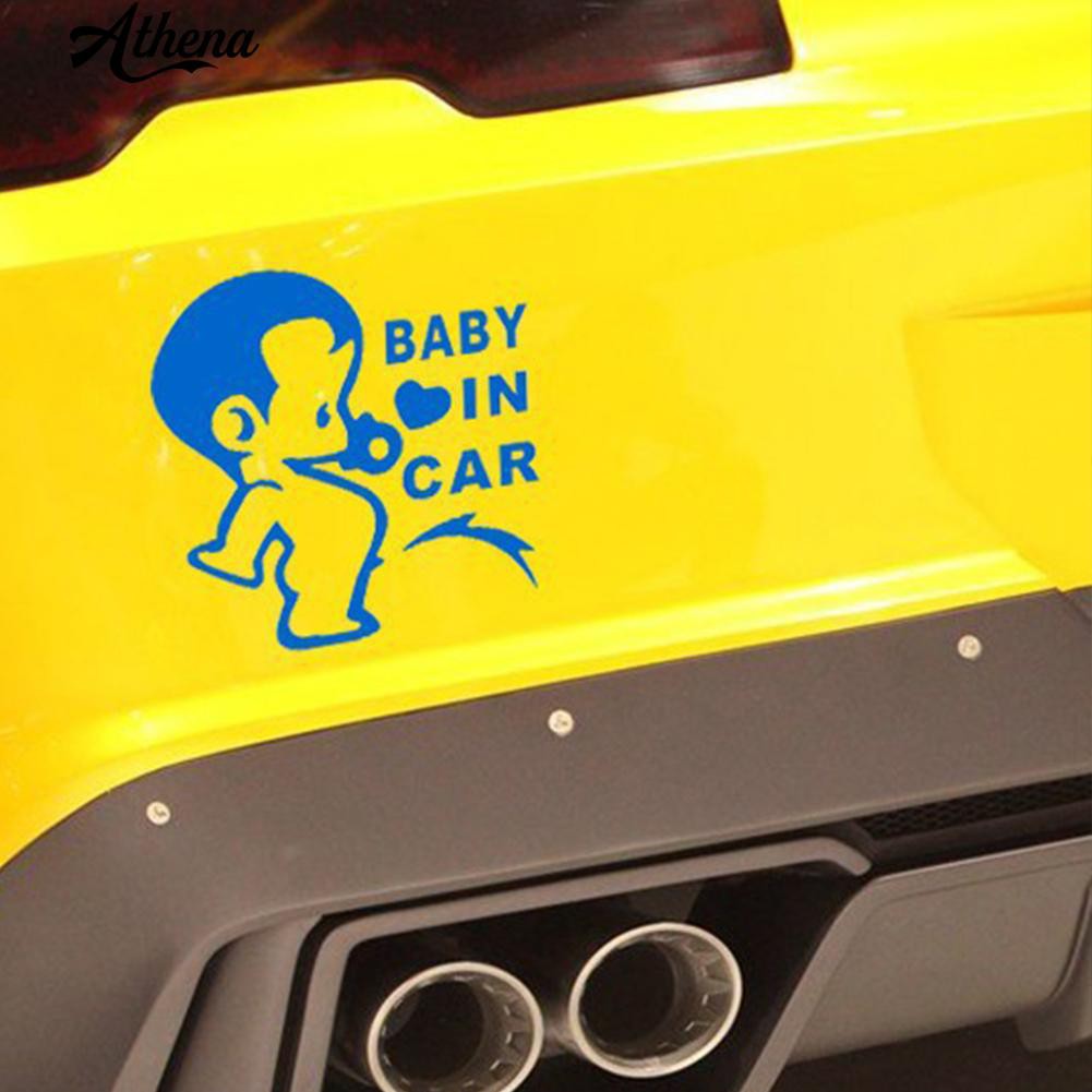 Hoạt Hình Decal Dán Xe Hơi Chữ Baby In Car Phản Quang