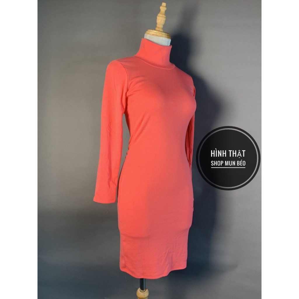 [MẪU MỚI] Đầm Body Tay Dài Cổ Lọ Thun Borip Thích Hợp Mặc Đi Tiệc Đi Làm Đi Chơi Phù Hợp Với Mọi Phong Cách | BigBuy360 - bigbuy360.vn