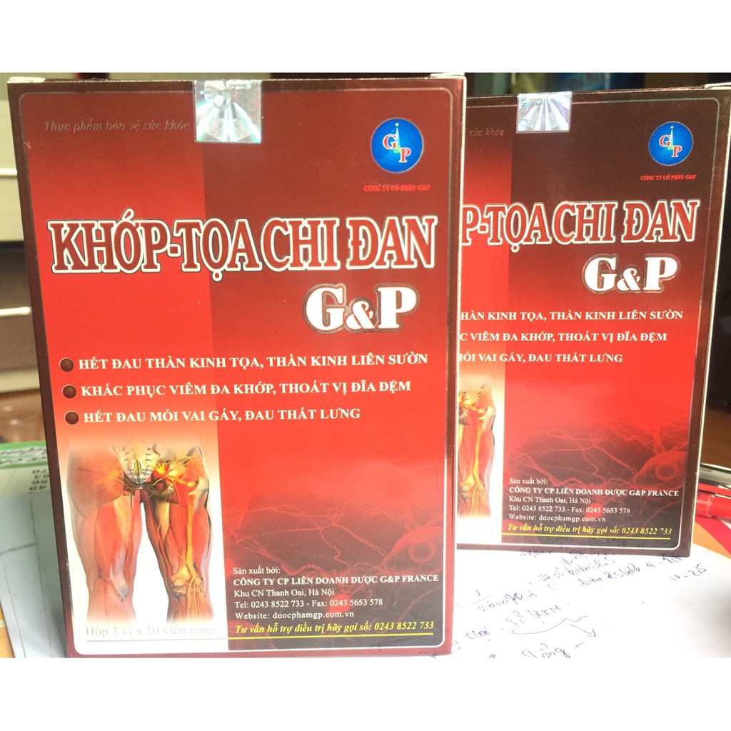 KHỚP TỌA CHI ĐAN G&P - Hỗ trợ đau mỏi xương khớp