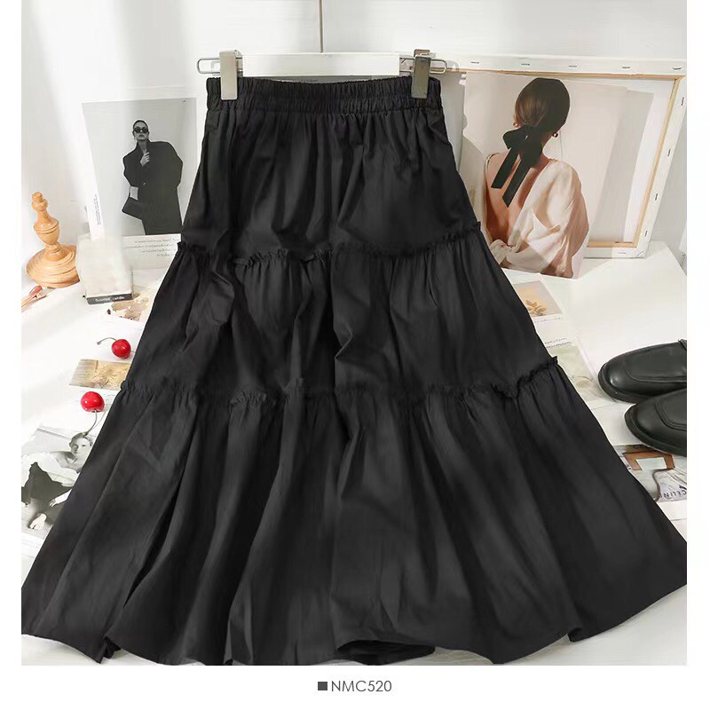 Min's Shoes - Chân Váy Đũi Tầng Xinh Cao Cấp CV155