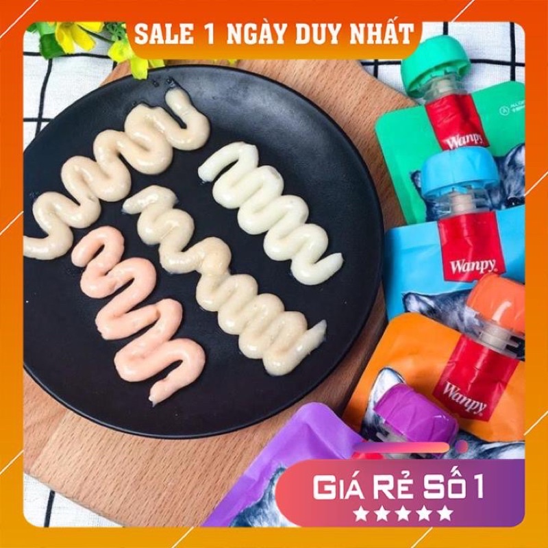 (Chính Hãng) Súp Wanpy nắp vặn 90gr cho mèo tiện lợi