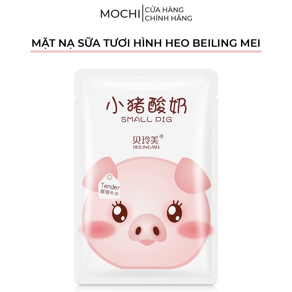 Mặt Nạ Sữa Tươi Dưỡng Trắng Da l Cấp Ẩm l Ngừa Mụn Mask Giấy Heo Pig Beiling Mei Cao Cấp Nội Địa Trung MOCHI SHOP