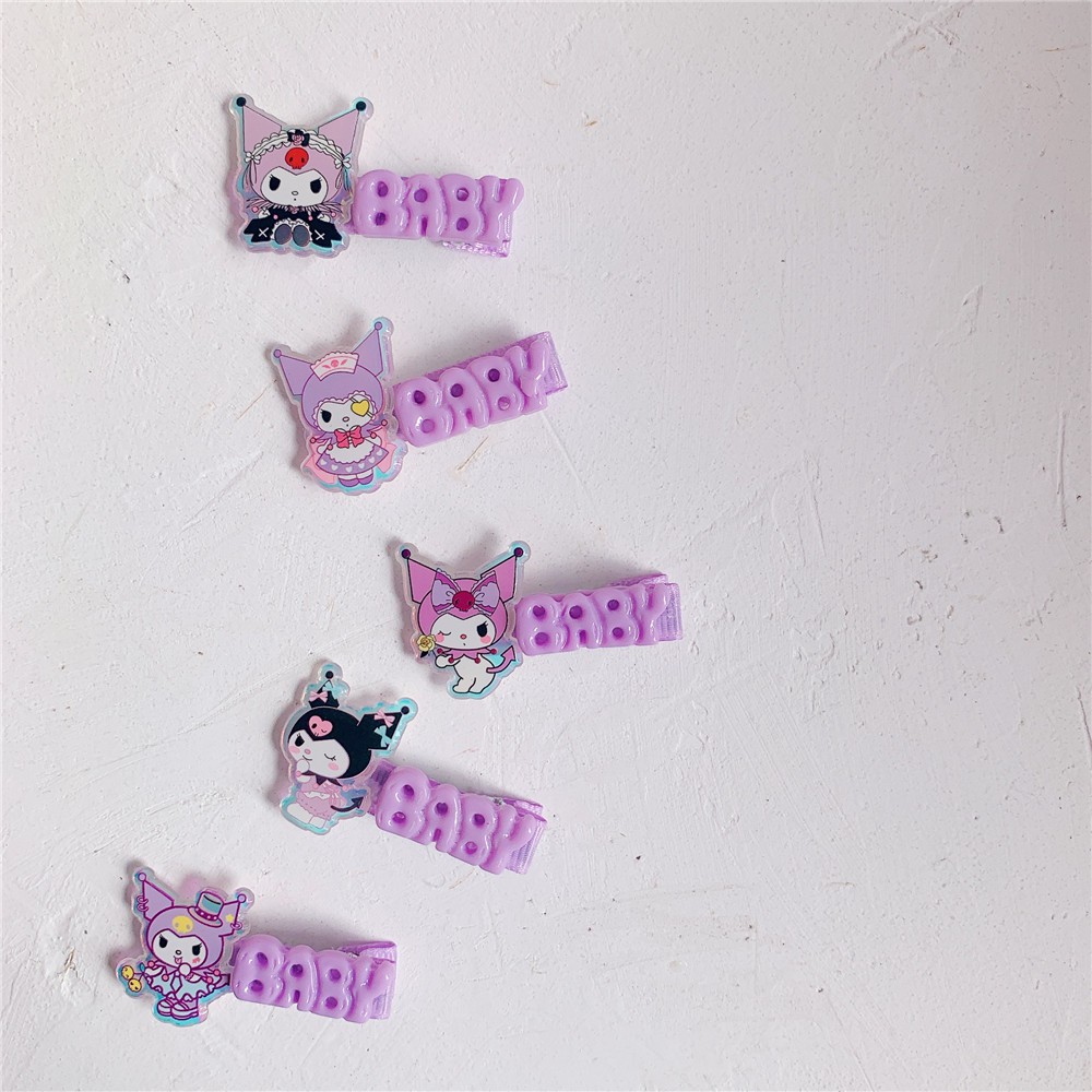 Kẹp Tóc Màu Đen Ngọt Ngào Phong Cách Harajuku Dành Cho Nữ