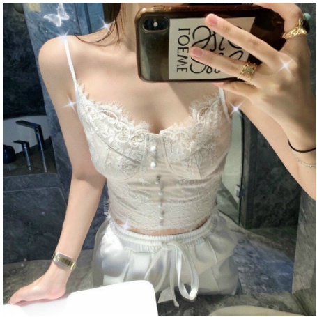 (CAO CẤP) Áo Bra Corset Dáng Dài Ren -Áo bra ren khuy Có Thun Bo Lưng Quyến Rũ #9133