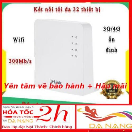 **TRỢ GIÁ 2021** Bộ phát Wifi 3G/4G D-Link DWR - 921E kết nối được đến 32 thiết bị dùng cho xe khách, tàu biển...