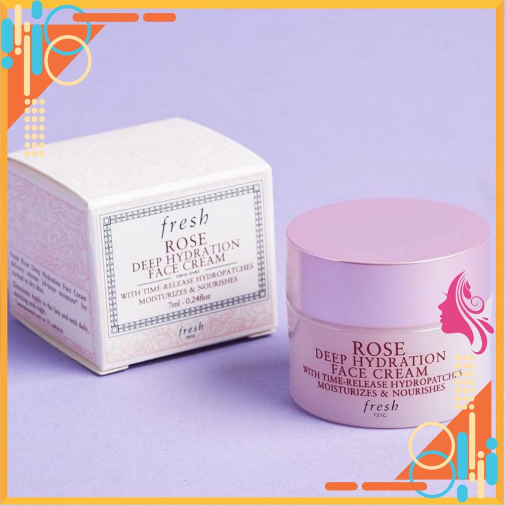 Kem Dưỡng Ẩm Chuyên Sâu Fresh Rose Deep Hydration Face cream 7ml