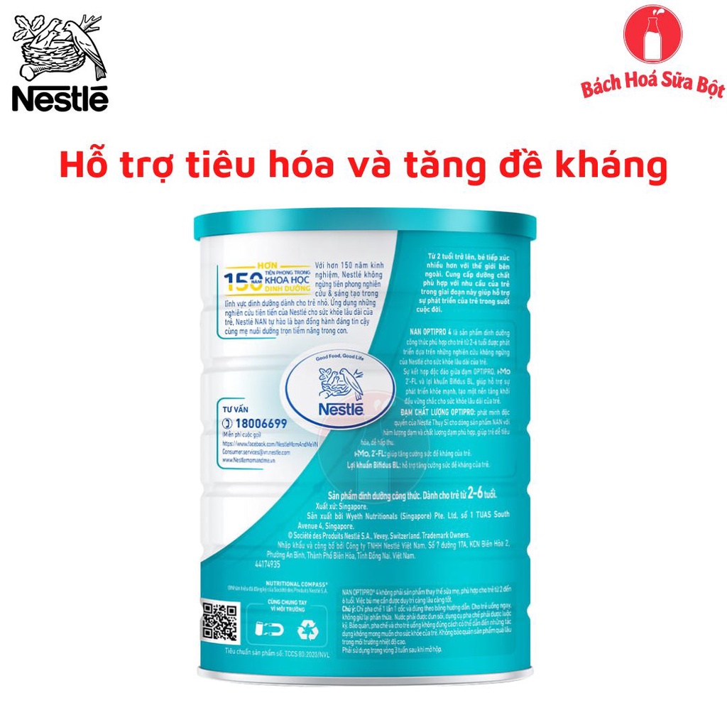 Sữa Bột Nestlé NAN OPTIPRO PLUS 3/4 HMO Lon 900g/1.5kg