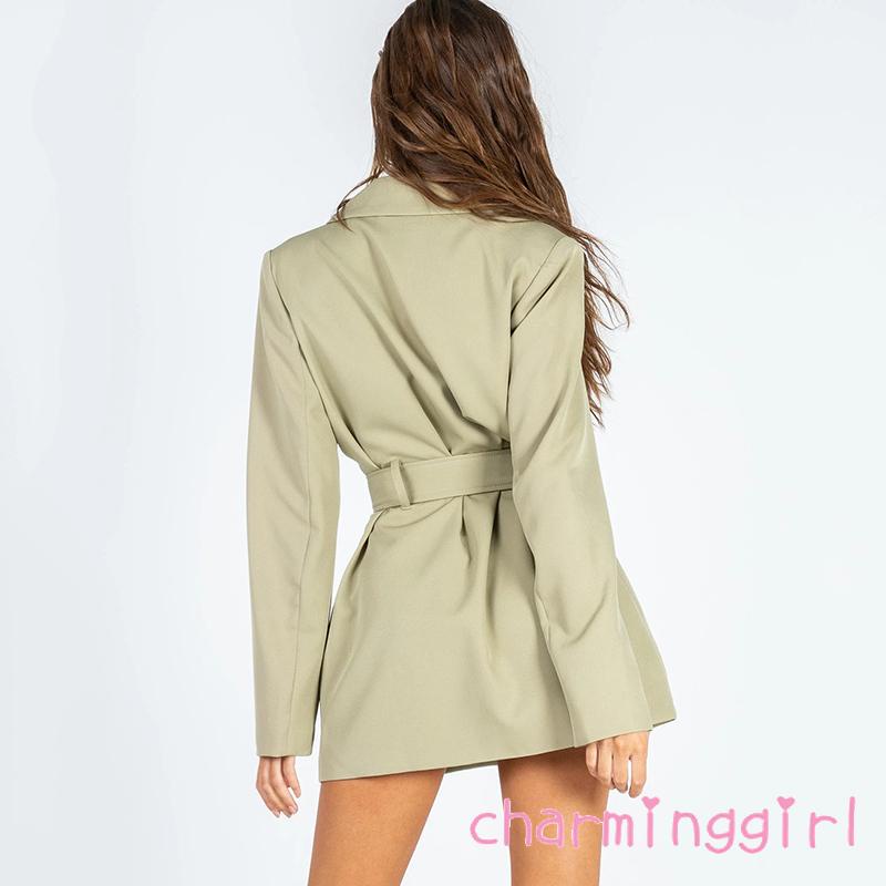 Áo Khoác Blazer Tay Dài Màu Sắc Thời Trang Quyến Rũ Cho Nữ