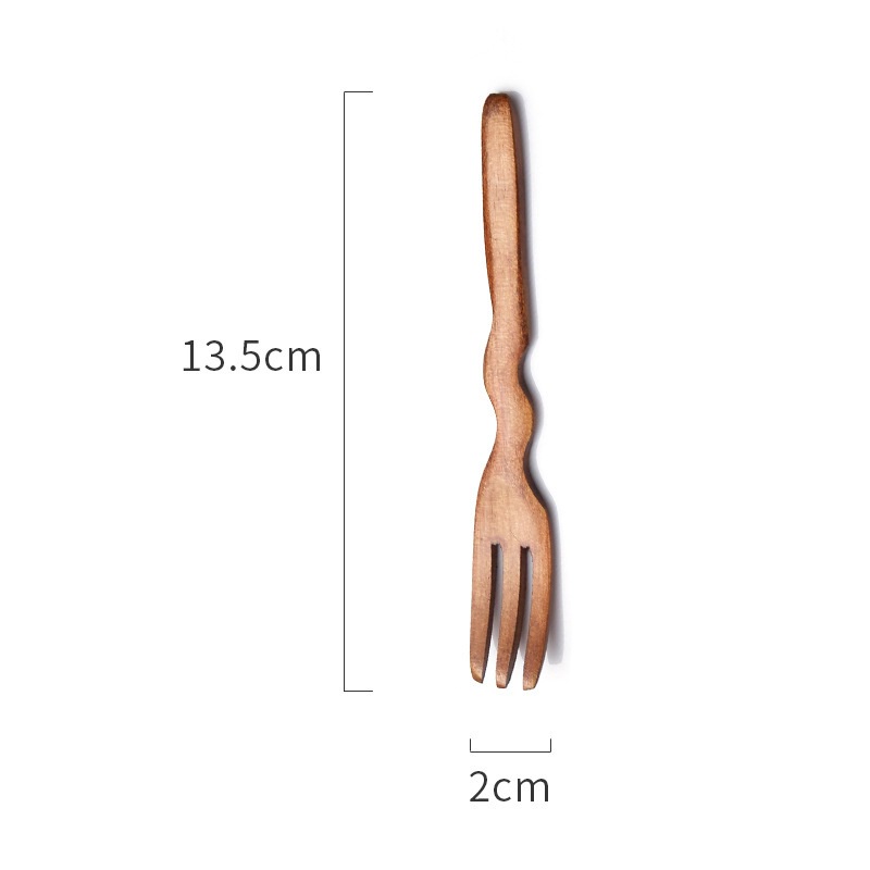 1 Muỗng Gỗ Gợn Sóng Dùng Ăn Súp