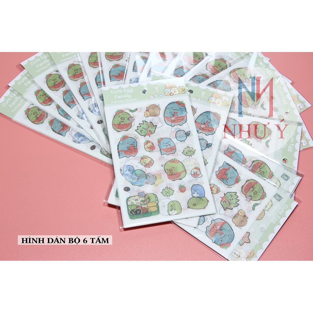 Sticker HÌNH DÁN BỘ 6 TẤM - PHụ kiện Hani