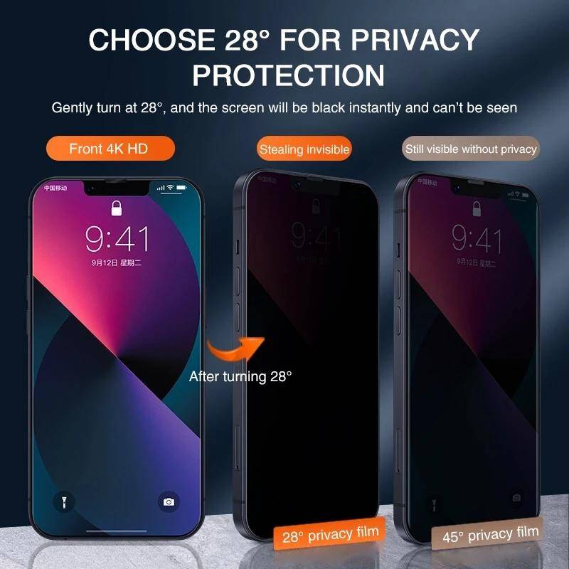Kính Cường Lực Bảo Vệ Màn Hình Chống Nhìn Trộm Cho IPhone 14 13 12 Pro Max 14 Plus 14pro 13pro 12pro