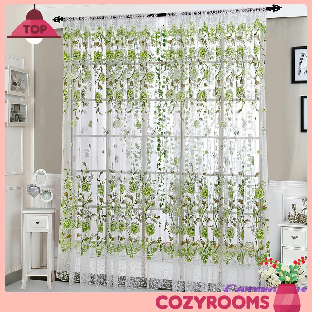 Rèm Cửa Sổ Phòng Ngủ Phòng Khách Hình Hoa Mẫu Đơn