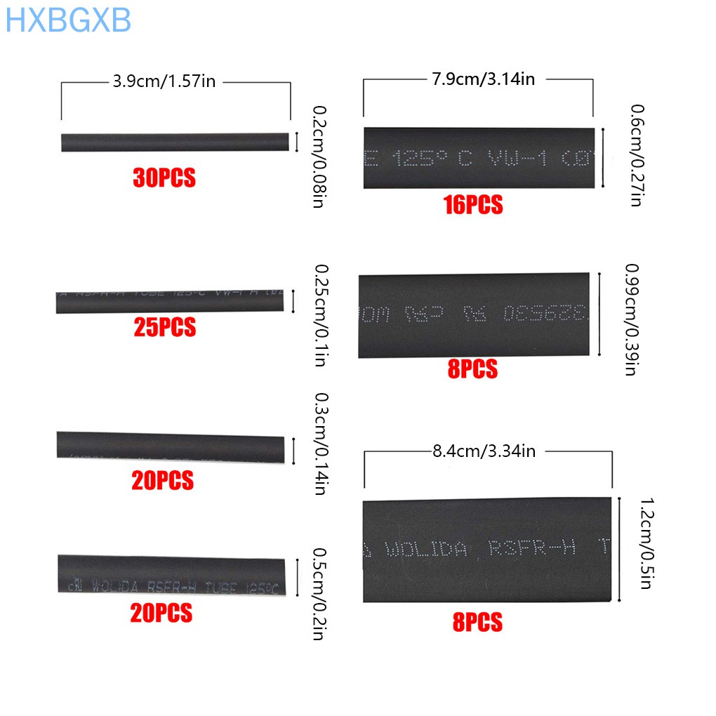 Set 127 Ống Co Nhiệt Bọc Dây Cáp