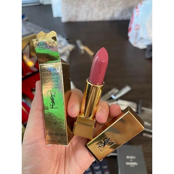 Son Ysl Rouge Pur Couture 09 Rose Stiletto / 10 Beige Tribute | Shopee Việt  Nam