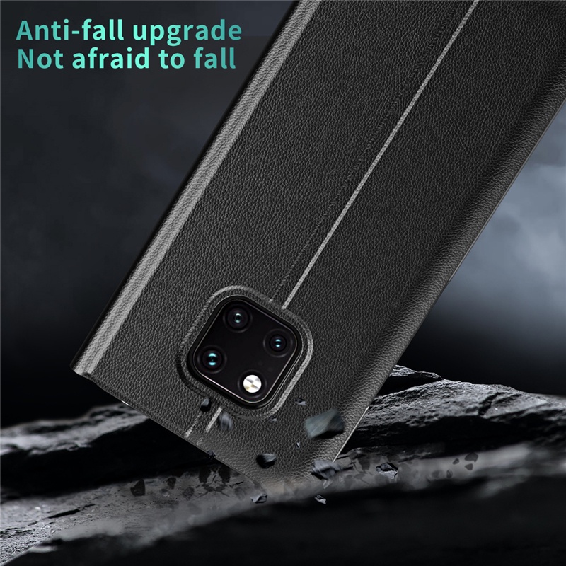 Ốp Điện Thoại Da Nắp Gập Từ Tính Sang Trọng Dành Cho Huawei Mate 20 Pro/30 Pro/40 Pro 40e