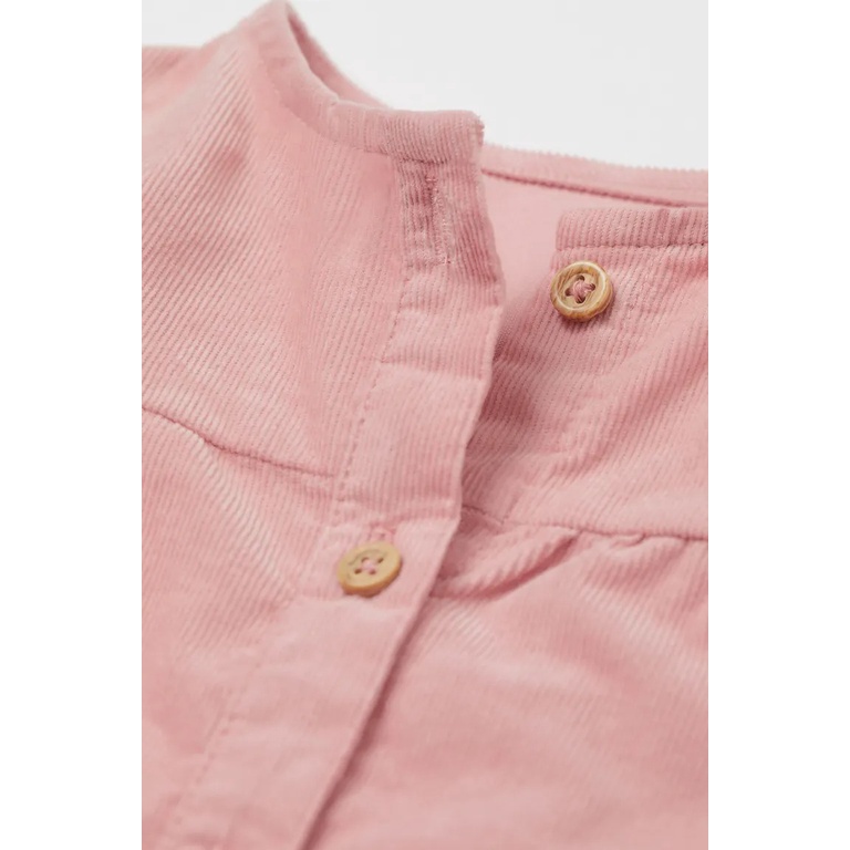 Set quần áo nhung hồng hoa nhí HM H&M_hàng chính hãng authentic