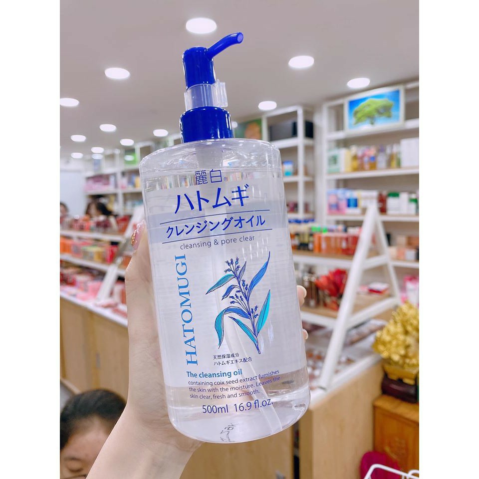 Dầu tẩy trang, dưỡng ẩm, chiết xuất từ hạt Ý Dĩ Hatomugi Cleansing Oil 500ml |HÀNG NỘI ĐỊA NHẬT| | BigBuy360 - bigbuy360.vn