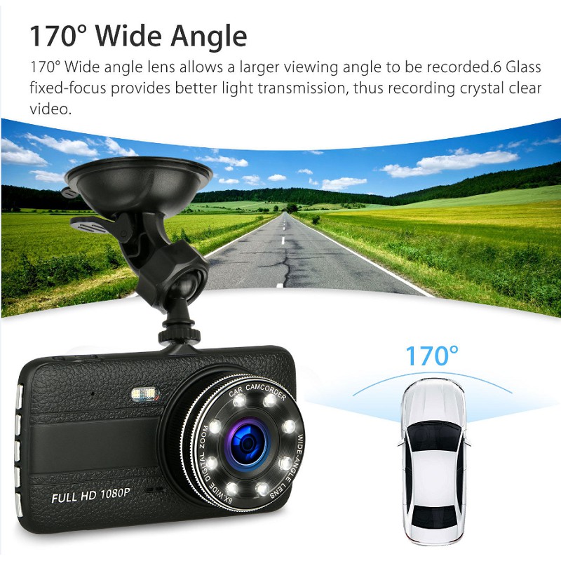 Camera Hành trình ô tô trước sau Full HD 1080P 2570 - Tích hợp 8 LED+ Thẻ nhớ 32GB