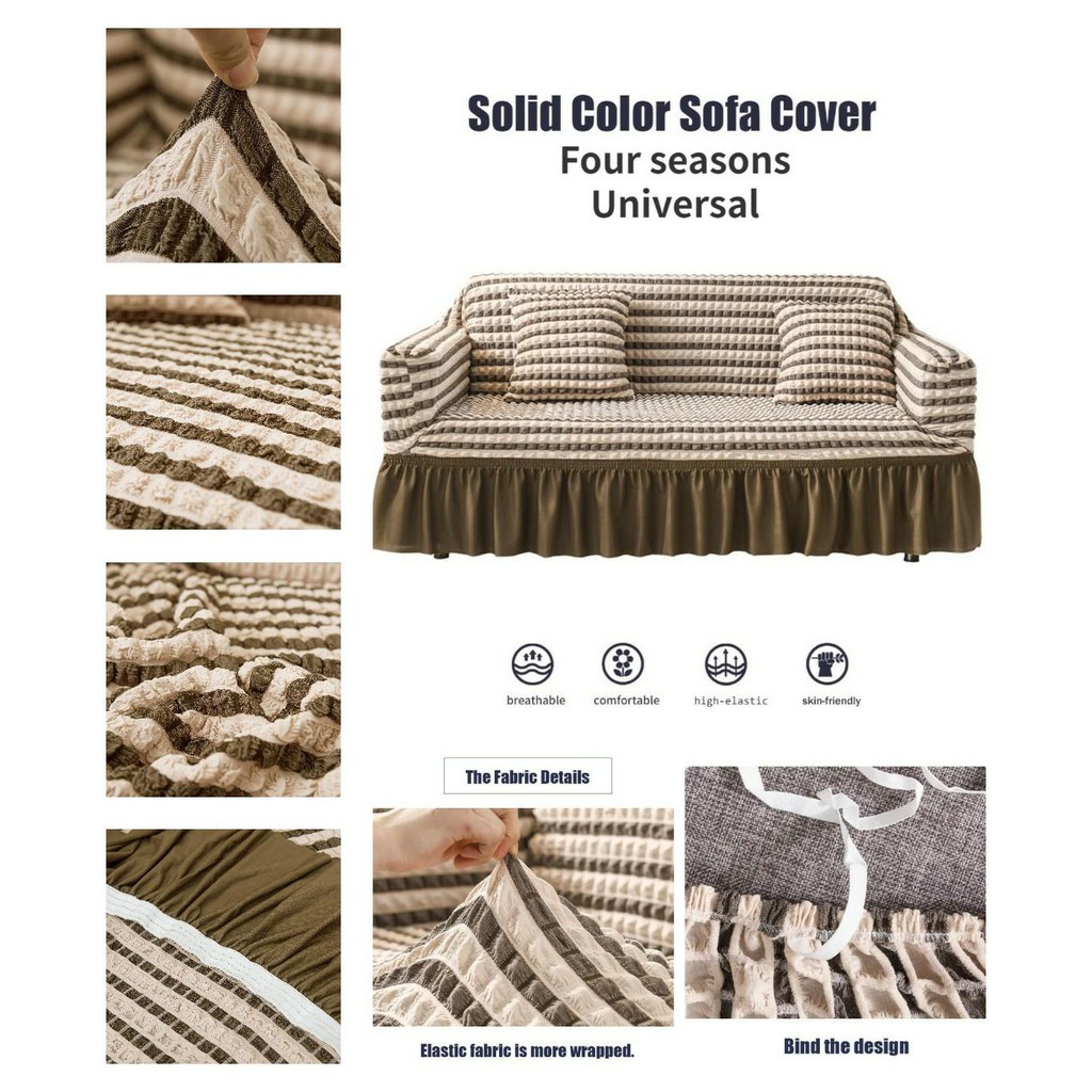 Vỏ bọc ghế sofa 1/2/3/4 chỗ ngồi đàn hồi tốt chuyên dùng trang trí nội thất