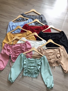 Áo croptop rút dây 2 bên