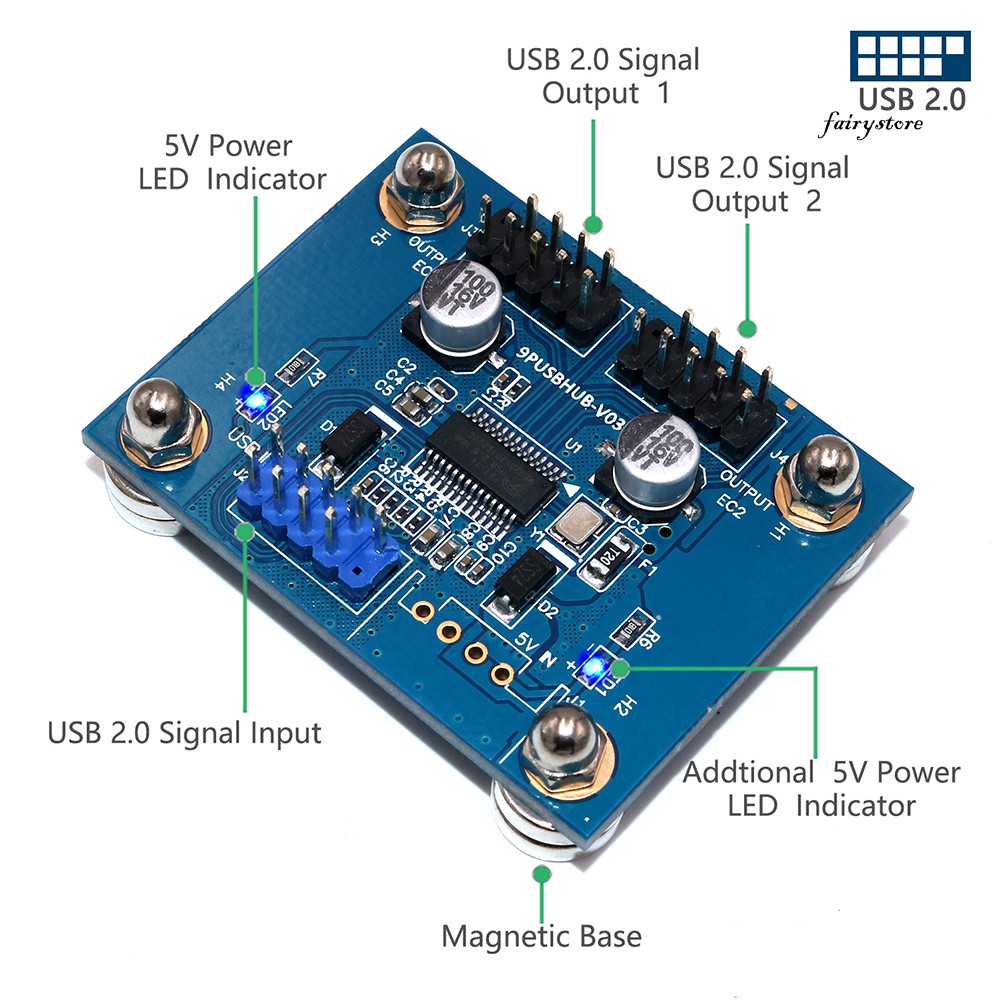 Bộ Chia 4 Cổng Usb 2.0 5v Tốc Độ Cao