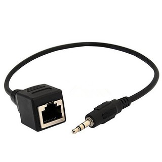 Dây cáp chuyển đổi âm thanh 3.5mm 1 / 8 " Male sang RJ45