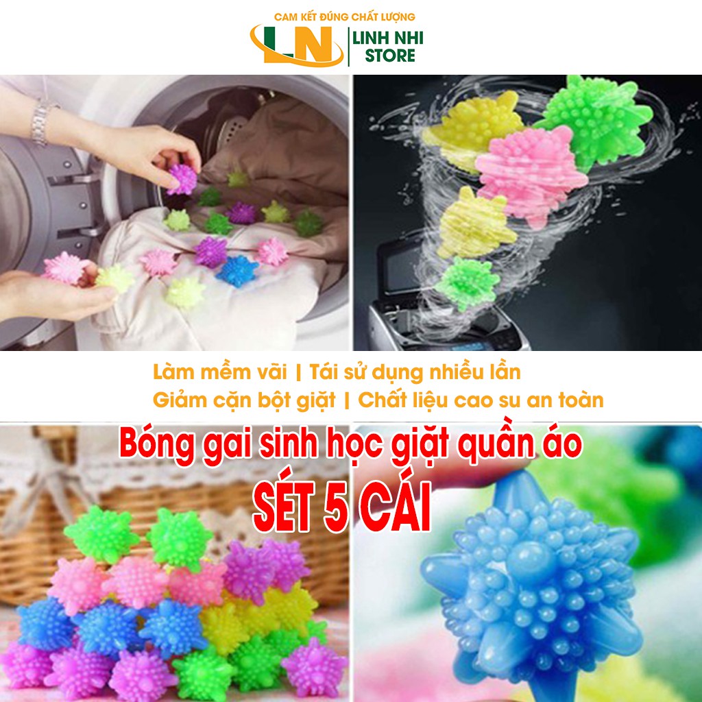 Bóng gai giặt quần áo, Quả cầu gai giặt đồ, Bóng giặt quần áo có gai chống nhăng, Bóng giặt sinh học thông minh