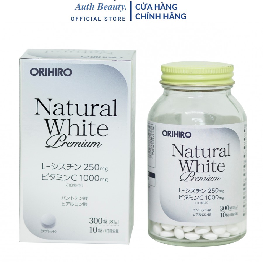 Viên uống trắng da Natural White Premium Orihiro 300 viên