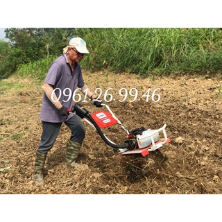 Máy xới đất mini YM680 đẩy tay công suất 3HP xới đất vườn rau, vườn cây ăn quả