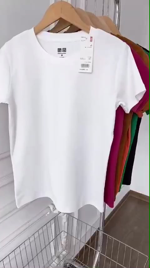 Áo thun trơn nữ Uni cổ tròn cộc tay dáng vừa basic Melya cao cấp, áo phông trơn nữ  UNi cotton đen trắng chất vải đẹp U1 | BigBuy360 - bigbuy360.vn