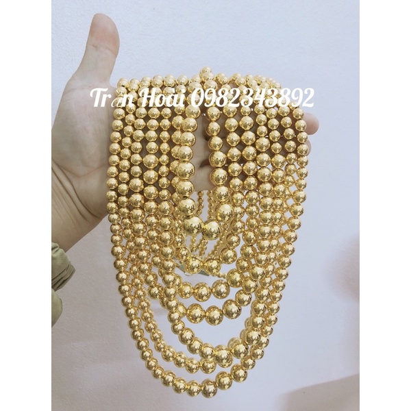 Phụ kiện hầu đồng- chuỗi hạt màu vàng hầu đồng 7 tầng