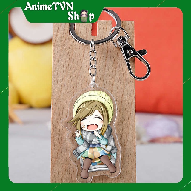 Móc khoá Mica anime manga Yuru Camp△ - Nhựa Cứng Acrylic In 2 mặt sắc nét