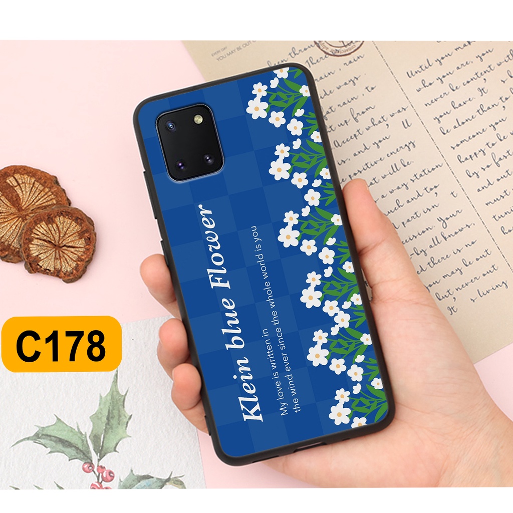 Ốp Samsung Note 10 Lite in hình hoa cỏ nhẹ nhàng,họa tiết caro xinh xắn.ốp lưng chống sốc